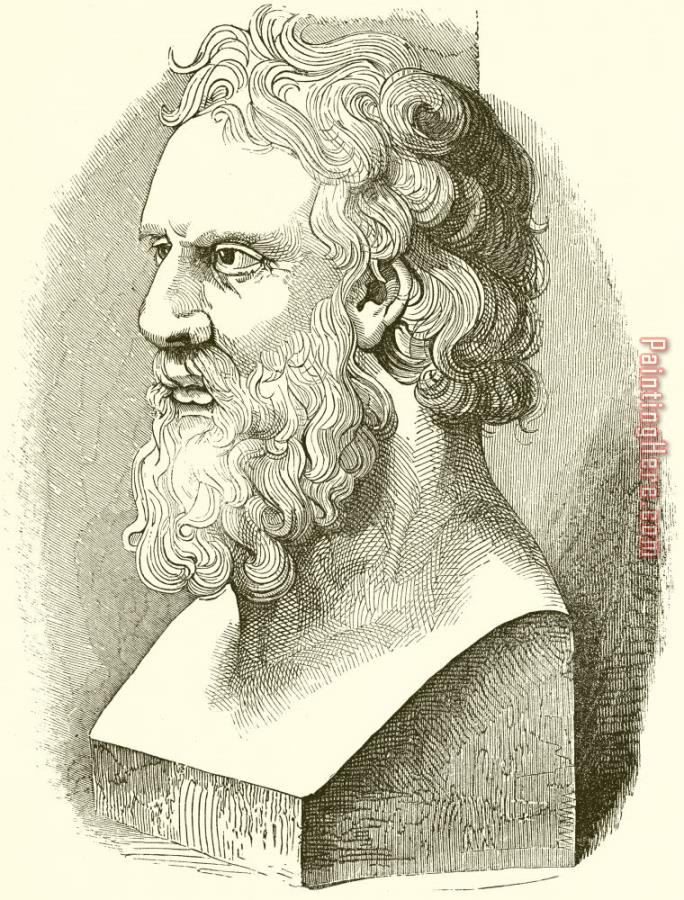 English School Greek Bust Of Plato
